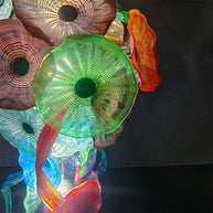 Factory production of hand blown glass lotus chandelier wedding decoration