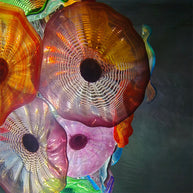Factory production of hand blown glass lotus chandelier wedding decoration