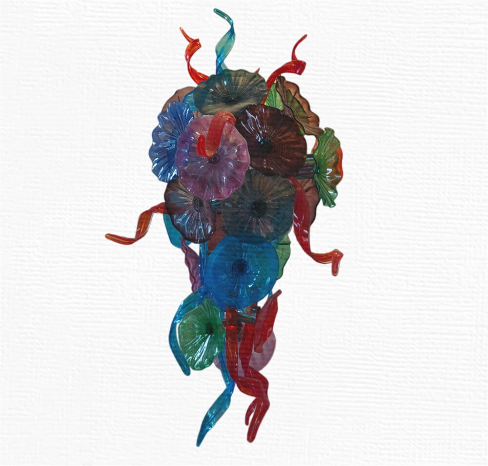 Factory production of hand blown glass lotus chandelier wedding decoration