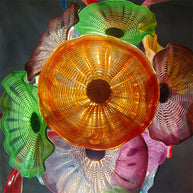 Factory production of hand blown glass lotus chandelier wedding decoration