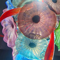 Factory production of hand blown glass lotus chandelier wedding decoration