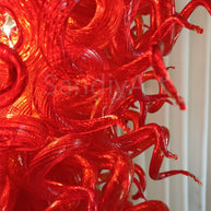 Red blown glass chandelier for home hotel decoraiton
