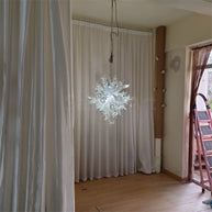 Modern design white color diy handblown glass chihuly style pendant lamp