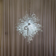 Modern design white color diy handblown glass chihuly style pendant lamp
