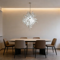 Modern design white color diy handblown glass chihuly style pendant lamp