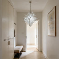 Modern design white color diy handblown glass chihuly style pendant lamp