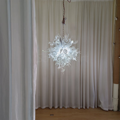 Modern design white color diy handblown glass chihuly style pendant lamp