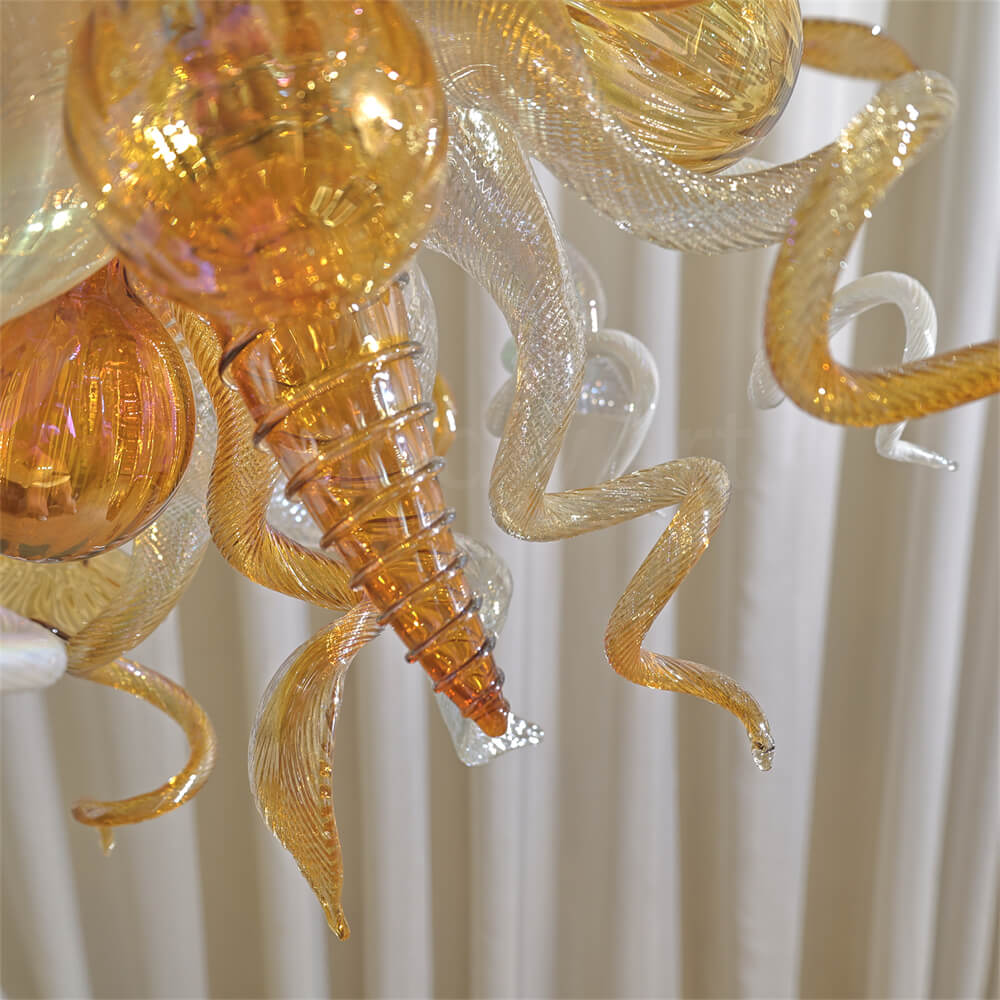 Luxury design hand made blown murano glass Chihuly type chandelier