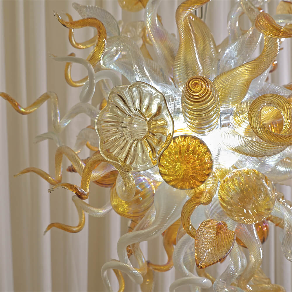 Luxury design hand made blown murano glass Chihuly type chandelier