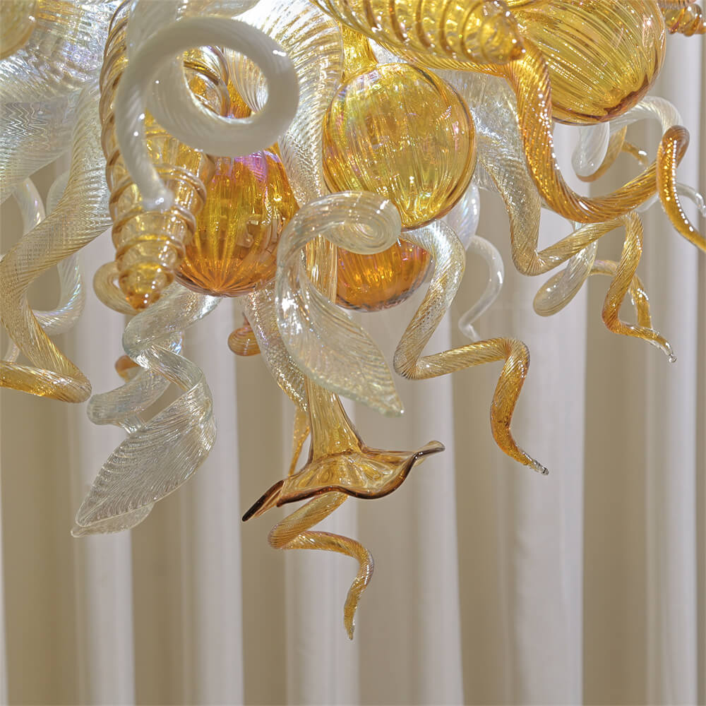 Luxury design hand made blown murano glass Chihuly type chandelier