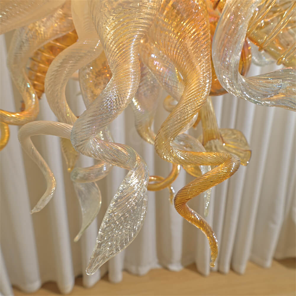 Luxury design hand made blown murano glass Chihuly type chandelier