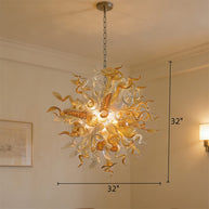 Luxury design hand made blown murano glass Chihuly type chandelier