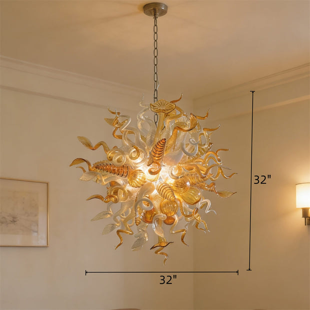 Luxury design hand made blown murano glass Chihuly type chandelier