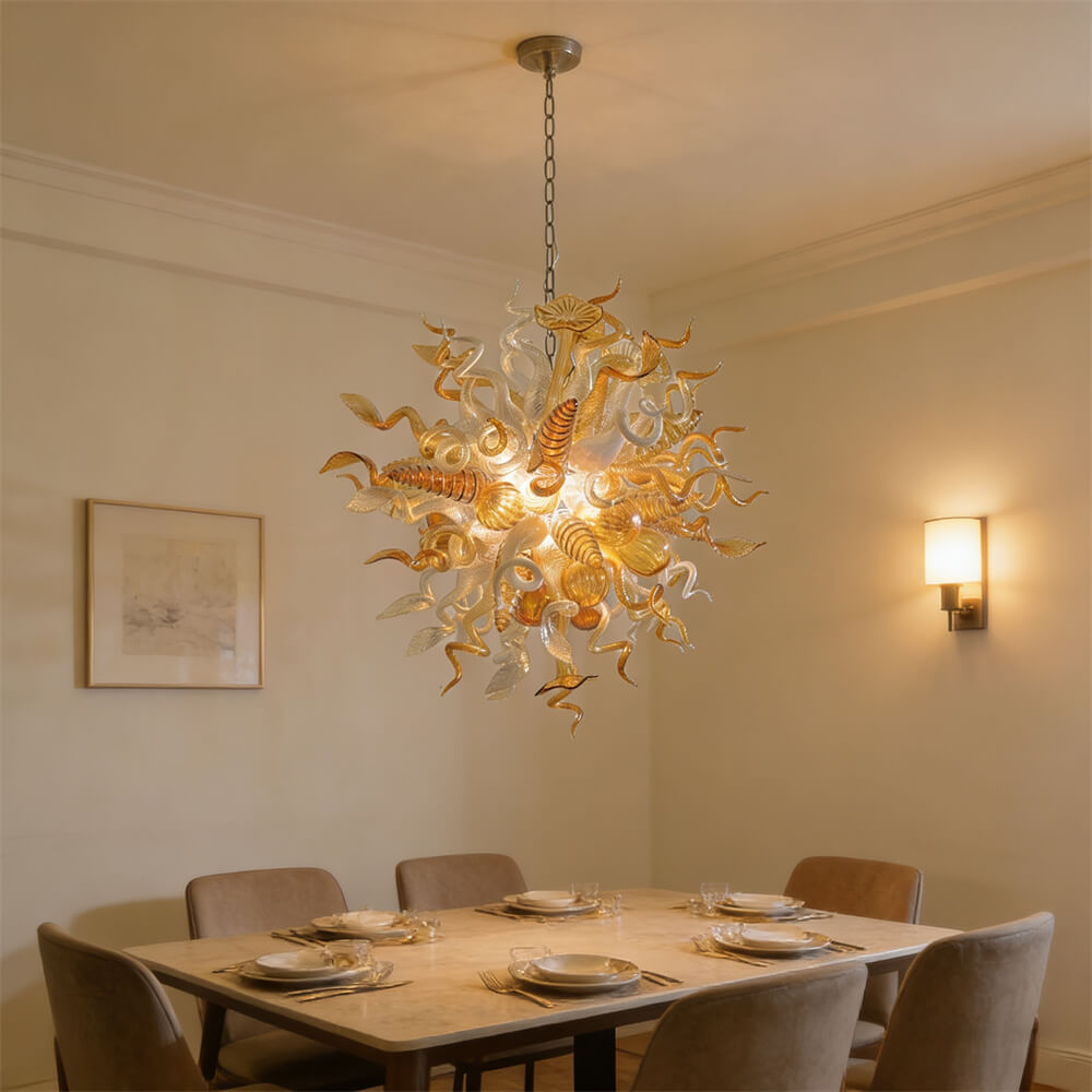 Luxury design hand made blown murano glass Chihuly type chandelier