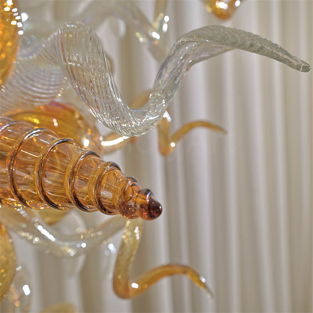 Luxury design hand made blown murano glass Chihuly type chandelier
