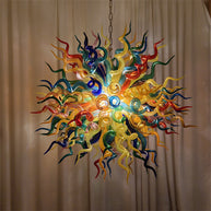 Multicolor round shape hand made murano glass chihuly style art chandelier