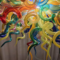 Multicolor round shape hand made murano glass chihuly style art chandelier