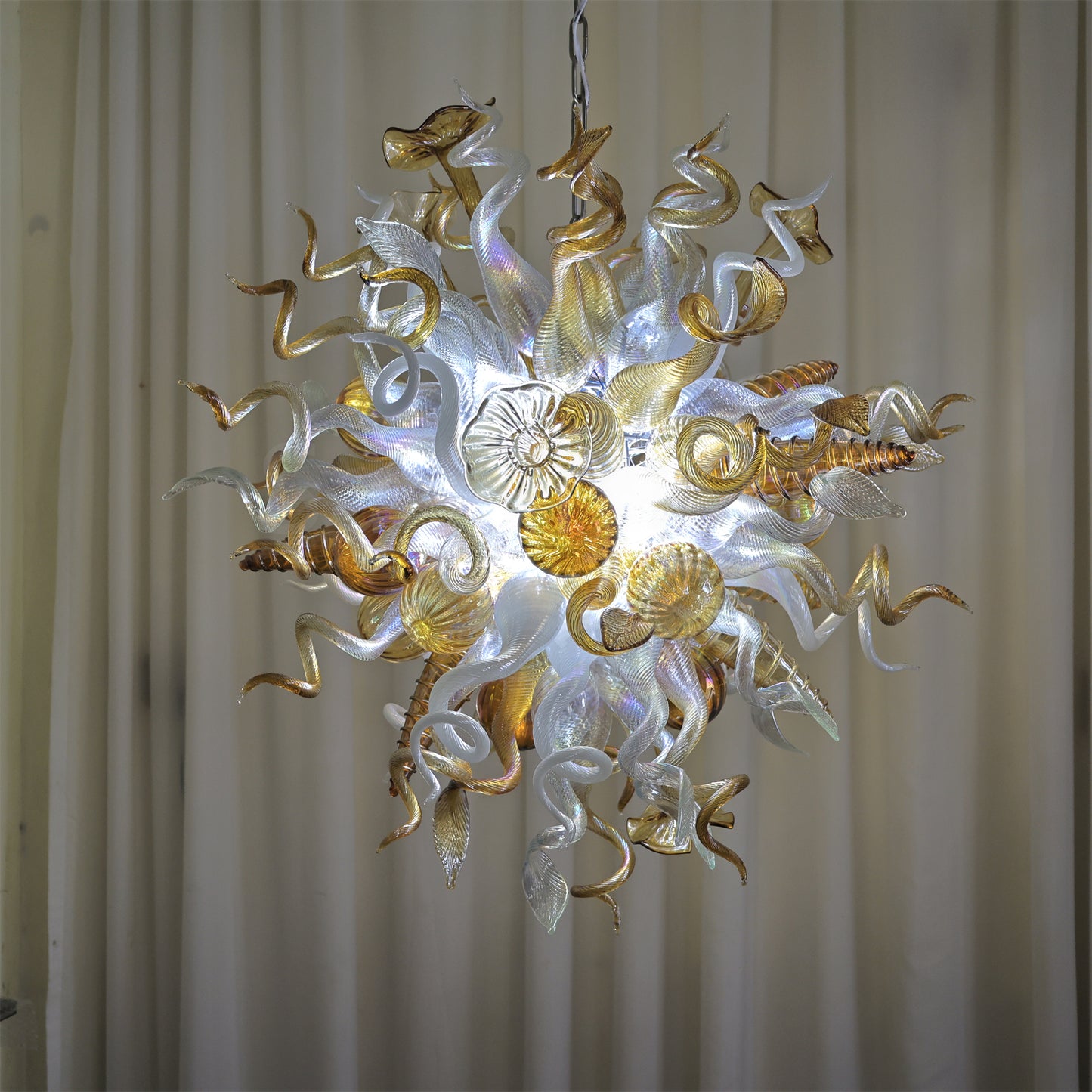 Luxury design hand made blown murano glass Chihuly type chandelier