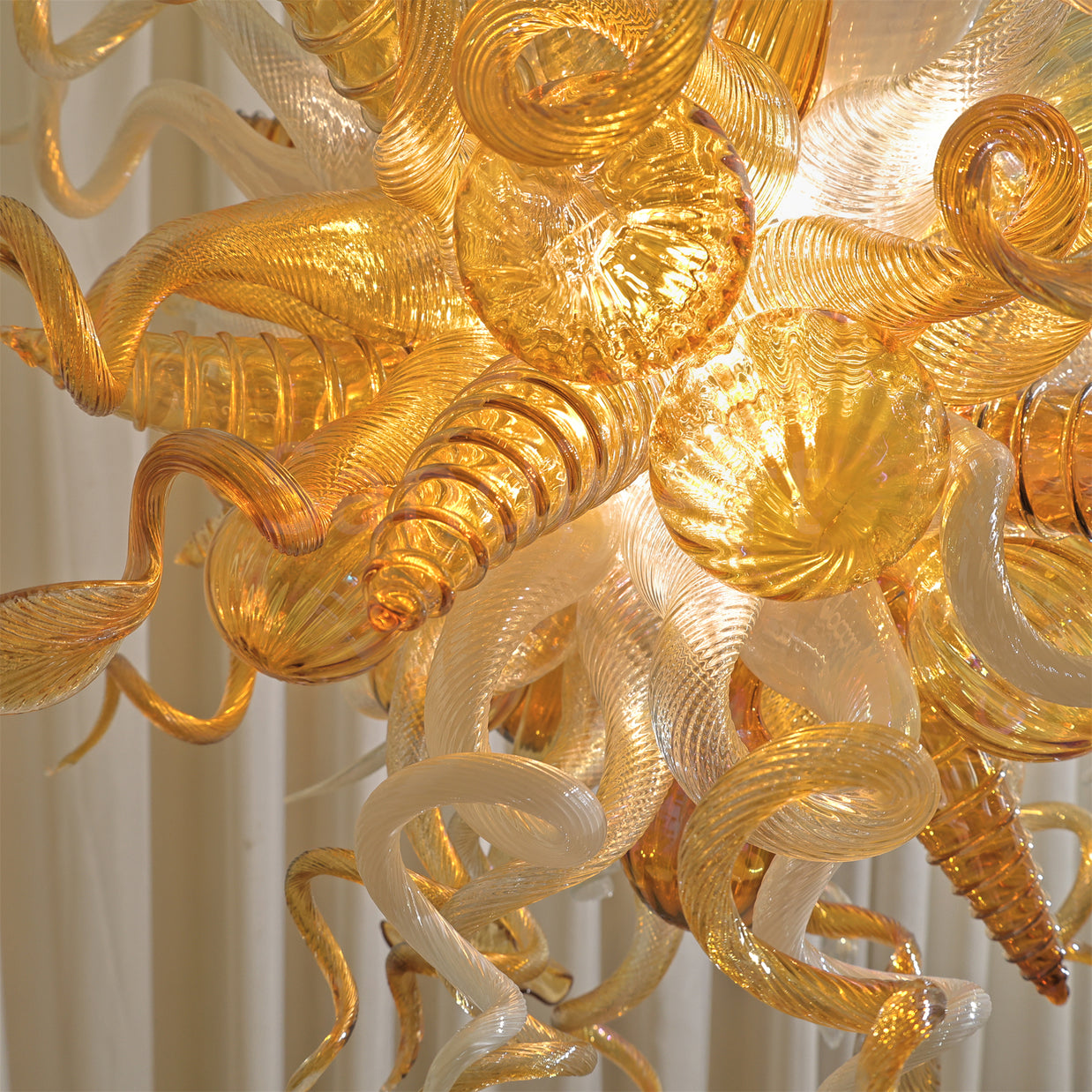 Luxury design hand made blown murano glass Chihuly type chandelier
