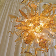 Luxury design hand made blown murano glass Chihuly type chandelier