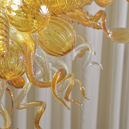 Luxury design hand made blown murano glass Chihuly type chandelier