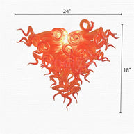 Wedding holiday festival decoration blown glass red chandelier art