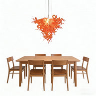 Wedding holiday festival decoration blown glass red chandelier art