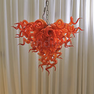 Wedding holiday festival decoration blown glass red chandelier art