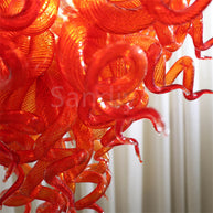 Wedding holiday festival decoration blown glass red chandelier art