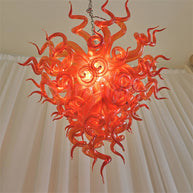 Wedding holiday festival decoration blown glass red chandelier art
