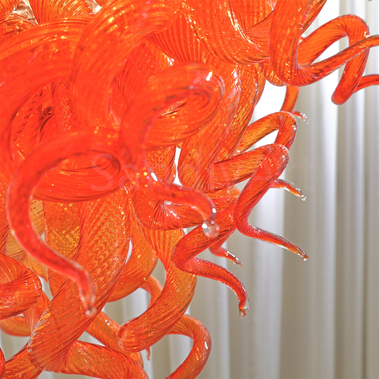 Wedding holiday festival decoration blown glass red chandelier art