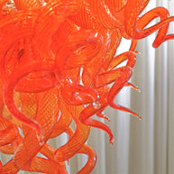 Wedding holiday festival decoration blown glass red chandelier art