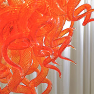 Wedding holiday festival decoration blown glass red chandelier art