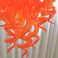 Wedding holiday festival decoration blown glass red chandelier art