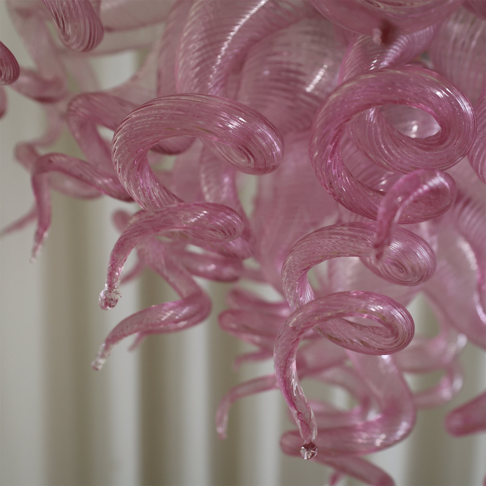 Chihuly lighting art hand made blown glass pink chandelier dining room decoration