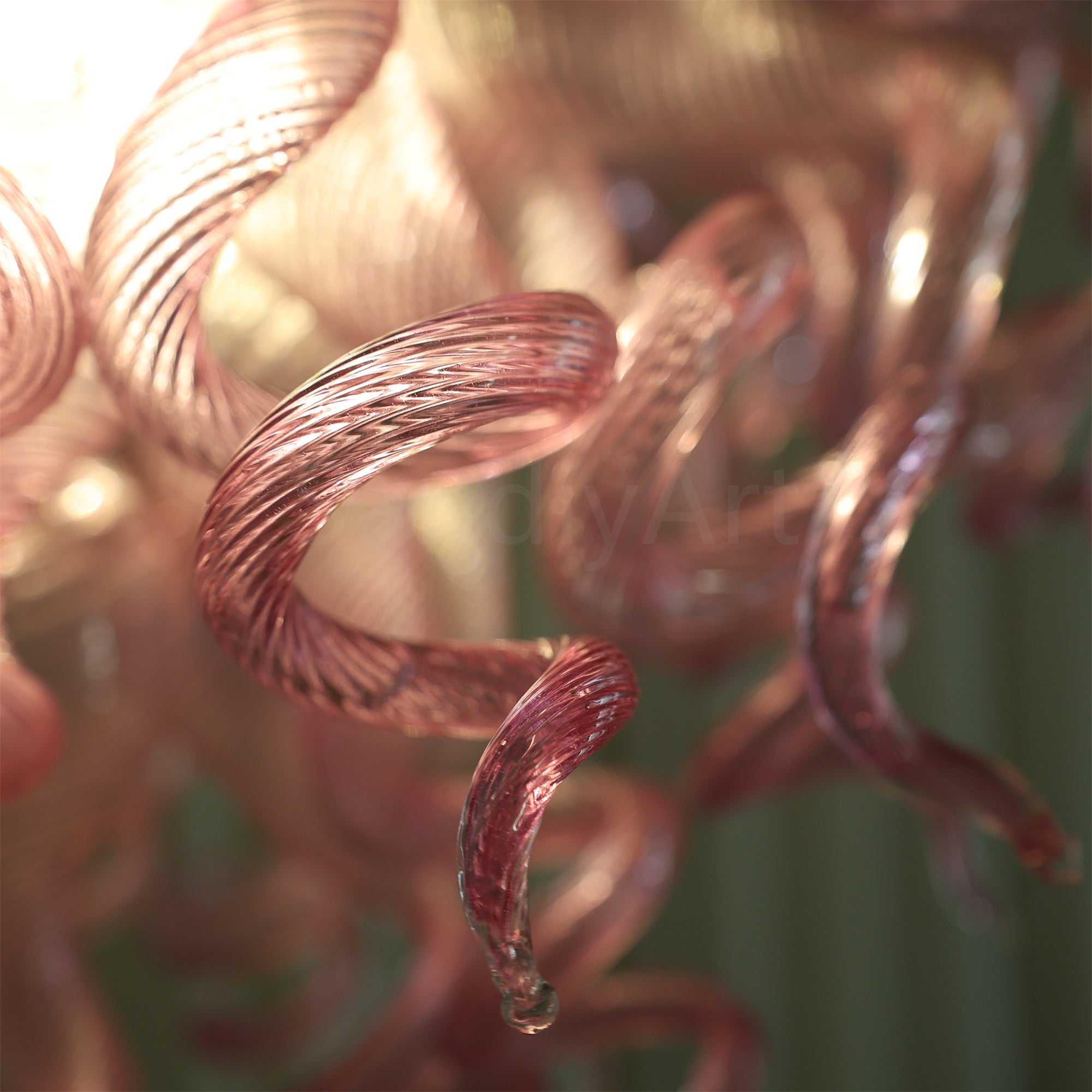 Chihuly lighting art hand made blown glass pink chandelier dining room decoration