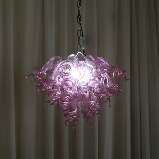 Chihuly lighting art hand made blown glass pink chandelier dining room decoration