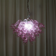 Chihuly lighting art hand made blown glass pink chandelier dining room decoration