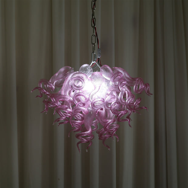 Chihuly lighting art hand made blown glass pink chandelier dining room decoration