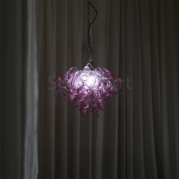 Chihuly lighting art hand made blown glass pink chandelier dining room decoration