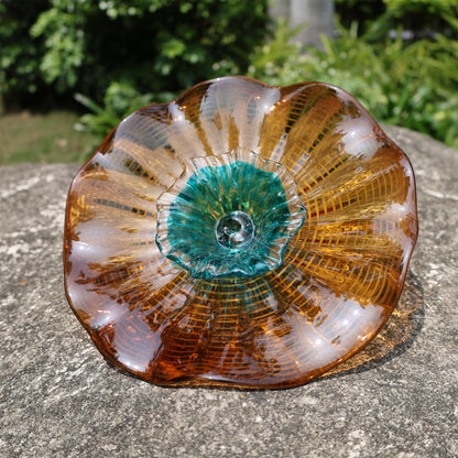 Home hotel wall decoration blown glass art flowers chihuly tyle collection