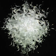 Hand blown clear glass chandeliers