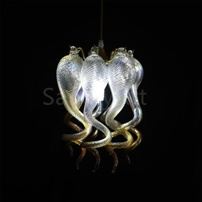 Mini hand made blown glass gold luxury lamp bed room, desk room, bar counter decoration