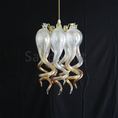Mini hand made blown glass gold luxury lamp bed room, desk room, bar counter decoration
