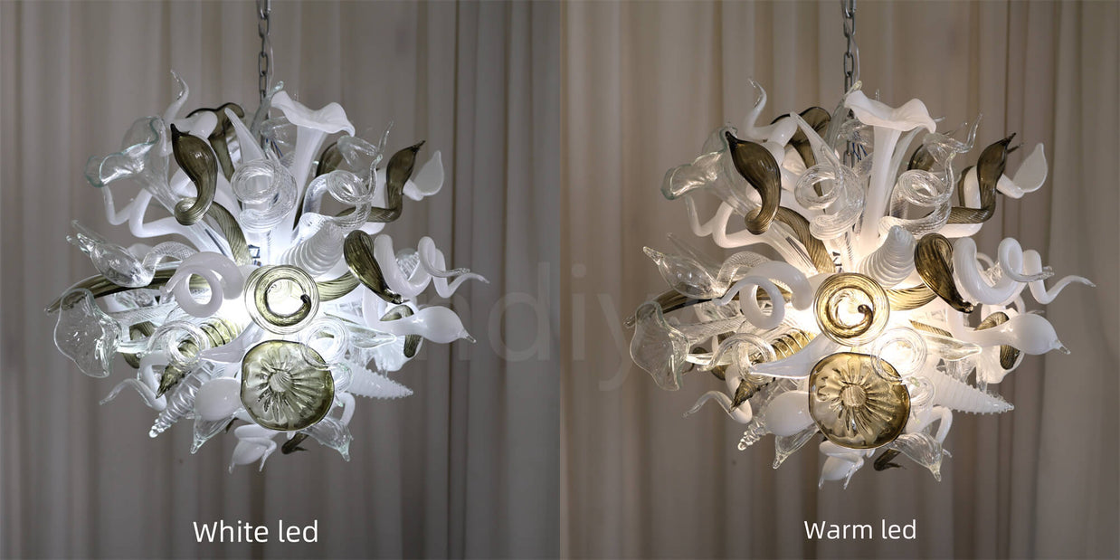 chihuly style art chandelier
