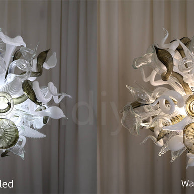 chihuly style art chandelier