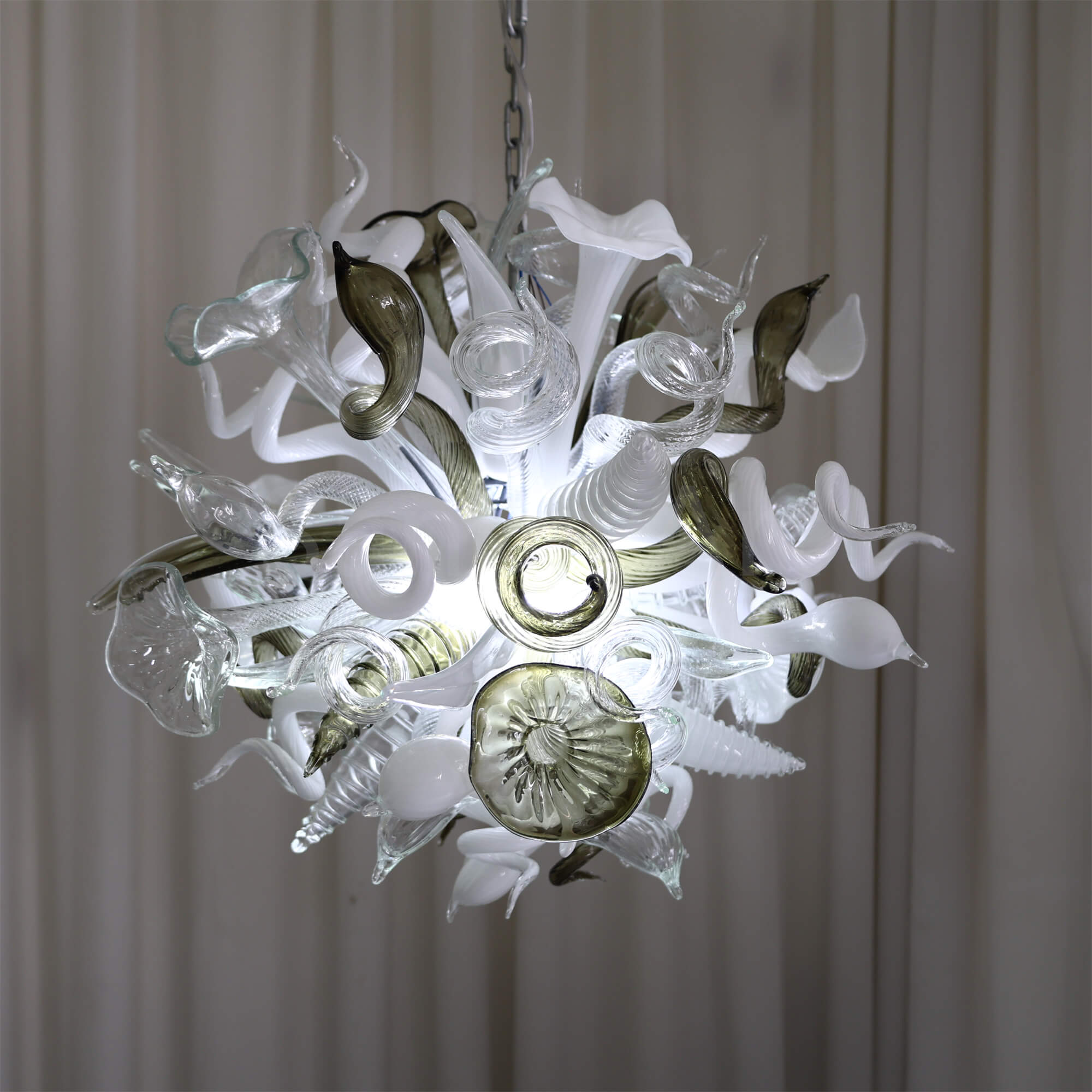 chihuly style art chandelier