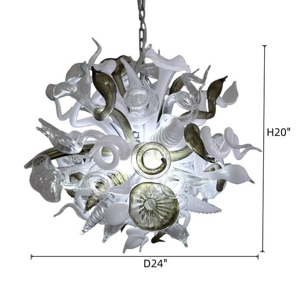chihuly style art chandelier