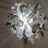 chihuly style art chandelier