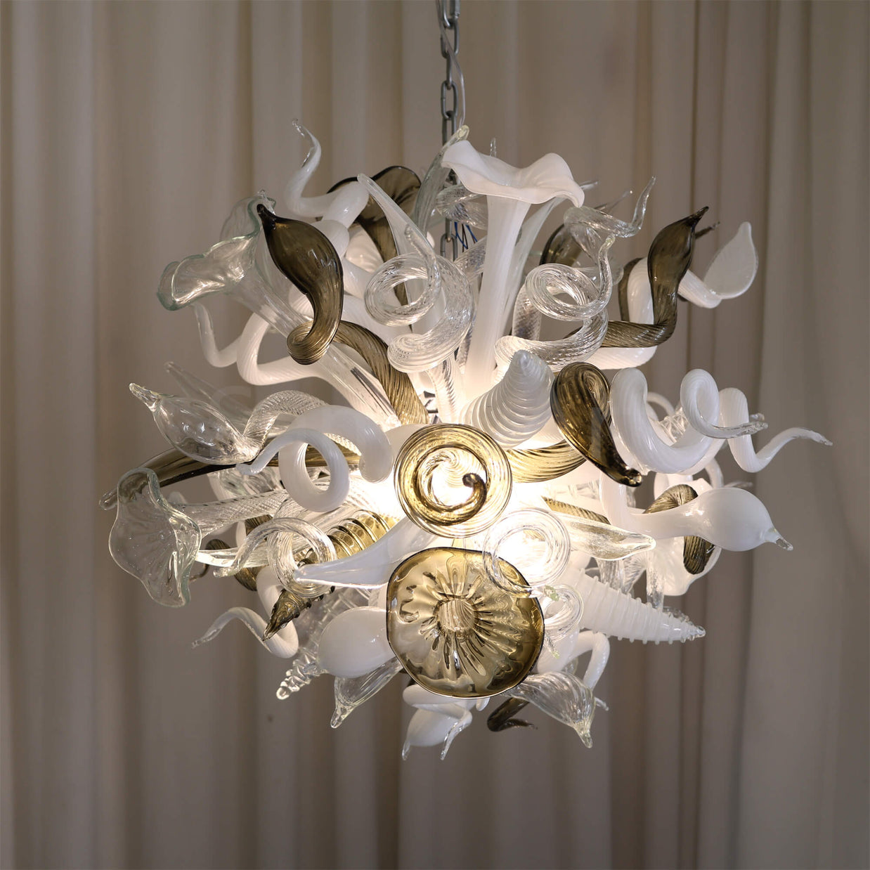 chihuly style art chandelier